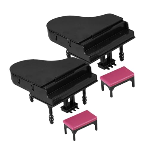 2Er Set Miniatur Flügel Mini Klavier Mit Bank Puppenhaus Musikinstrumente Zubehör Für Heimdekoration Partygeschenke Reisezubehör 2Er Set Miniatur Flügel Mini Klavier Mit Bank Puppenhaus Musikinstrumente Zubehör Für Heimdekoration Partygeschenke Reisezubehör von Mobestech