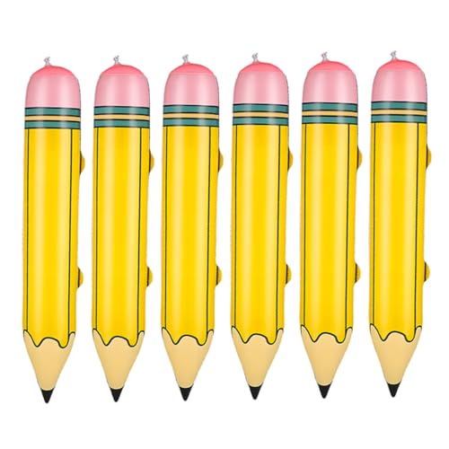 6 Stück Riesige Pack Aufblasbare Bleistift Requisiten für Klassenzimmer Dekoration Gelbe Bleistift Luftballons für Schulanfang und Kinderpartys 6 Stück Riesige Pack Aufblasbare Bleistift Requisiten für Klassenzimmer Dekoration Gelbe Bleistift Luftballons für Schulanfang und Kinderpartys von Mobestech