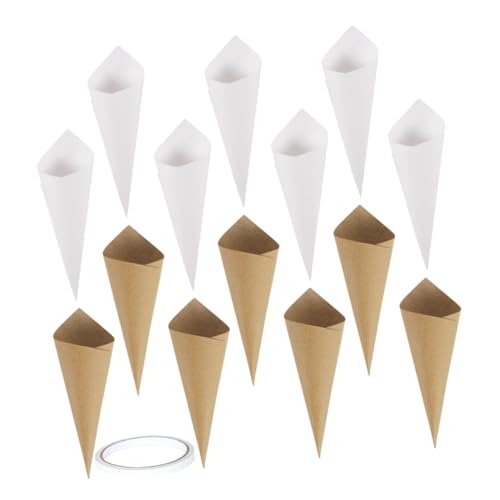 60Stücke Konfetti Papierblütenkegel Kraftpapier Blumensträuße Süßigkeitenhalter für Hochzeitsdekoration Vielseitig Einsetzbar für Feiern Fotogelegenheiten von Mobestech