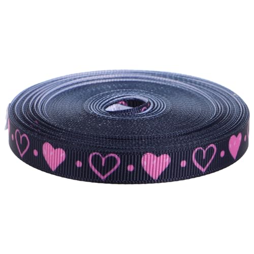 Mobestech 1 Rolle Band Dekoratives Gurtband Stoffband Drahtband Valentinstagsbänder Geschenkband Für Kränze Nähband Herzband Drahtrandband Satinband Schwarzes Polyester Mobestech 1 Rolle Band Dekoratives Gurtband Stoffband Drahtband Valentinstagsbänder Geschenkband Für Kränze Nähband Herzband Drahtrandband Satinband Schwarzes Polyester von Mobestech