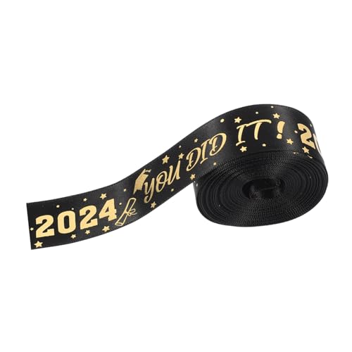 Mobestech 1 Rolle verpackung Band Abschluss Wickelband Bänder zum Verpacken Gold Sackleinenband Band für die Party Banddekor Festivalband Paketband Polyester Black von Mobestech