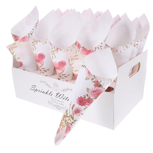 Mobestech 1 Satz Konfetti Papierkonen Halter für Hochzeit und Feier Dekorative Papiertüten für Partydekoration und Überraschungen von Mobestech