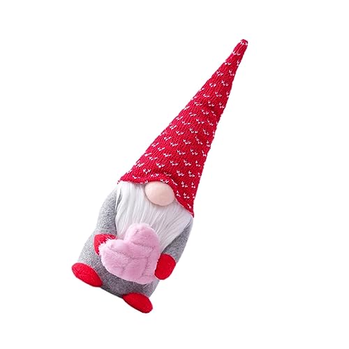 Mobestech 1 Stück Puppe Zum Valentinstag Süßes Dekorationen Figur Gefüllte Puppe Valentinstag Gnom Puppe Gnom-Puppe Lustige Puppenverzierung Schöner Puppenschmuck Acryl von Mobestech