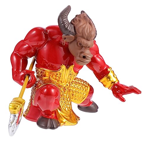 Mobestech 1 Stück Stier Teufel Ornament Zen- Im Chinesischen Stil Einzigartiges Handwerk Ornament Für Tischplatte Zen -verzierung Dekorative Verzierung Rot Keramik von Mobestech