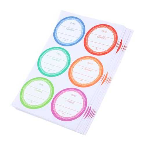 Mobestech 10 Blatt Wasser- und ölbeständige Aufkleber wasserdichte Etikettenaufkleber Wasserfeste Etiketten für Flaschen Etiketten für Gläser Glasetiketten zum Einmachen PVC selbstklebend von Mobestech