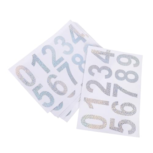 Mobestech 10 Sets Garagennummernschild Außennummernaufkleber Hausadressnummern Für Außennummern Für Mülltonnen Reflektierende Nummernaufkleber Für Briefkästen Zum Aufkleben Von Nummern von Mobestech