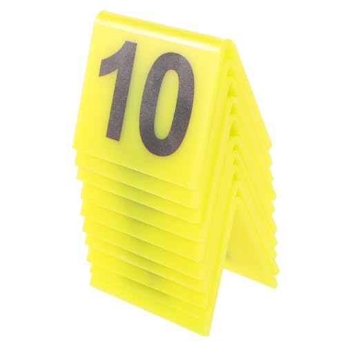 Mobestech 10 Stück Beweismarke Dekoration Tischschild Detective Evidence Marker -zahlenkarten Spielzubehör Dekorationsausrüstung Für Den Tatort Hochzeitstischnummern Tischzelte Acryl Gelb von Mobestech
