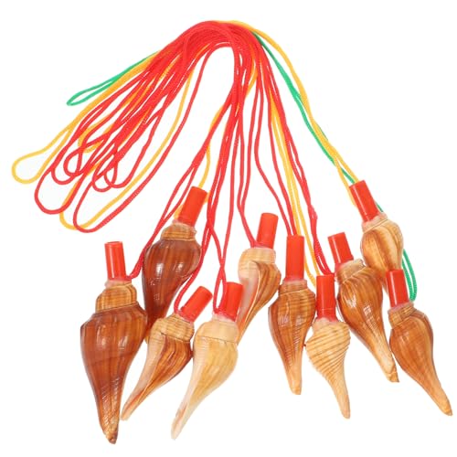 Mobestech 10 Stück Muschelförmige Pfeifen Dekorative Spielzeuge für Party Pfeifen für Geburtstagsfeiern Weihnachten und Feste Zufällige Farbe Zufällige Farbe von Mobestech