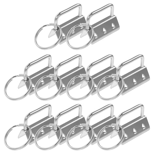 Mobestech 10 Stücke Schlüsselanhänger Klemme Fob Diy Zubehör Armband Schlüsselring Clips Gürtel Gurtband Klemmen Keychain Zubehör von Mobestech