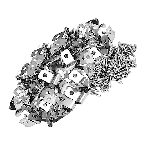 Mobestech 100Stücke Drahtzaun Clips Aluminium Drahtzaun Klemmen mit Kabelzäunungsfixierklammern für Tierzäune Robuste Befestigungslösung für Landwirtschaft Tierhaltung von Mobestech