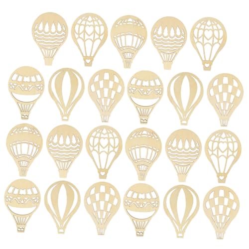 Mobestech 10Satz Unvollendete Holzornamente Heißluftballon Formen für DIY Kunsthandwerk und Malen Kreative Holzschneider für Heimdekoration und von Mobestech