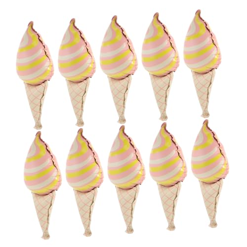 Mobestech 10Stücke Eistüten Luftballons Aufblasbare Eiscreme Geburtstagsballons Für Kinderpartys Kreative Dekorationen Für Sommerfeiern Kindgerechtes Zubehör von Mobestech