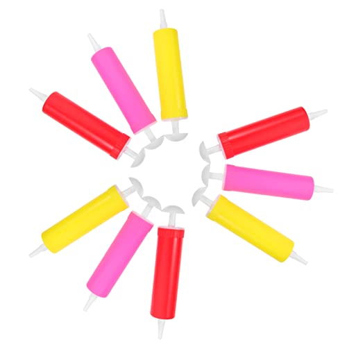 Mobestech 10Stücke Teiliges Manuelle Ballonpumpe Handballonpumpen für Hochzeiten Partys Freizeitaktivitäten Ergonomisches Design für Folienballons von Mobestech