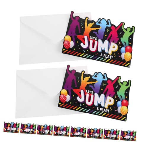 Mobestech 12 Sets Partyeinladungskarten Geburtstagskarten Für Männer Jump Geburtstagseinladungen Urlaubsparty Einladungen Kindergeburtstagseinladungen Geburtstagskarte Für Die Ehefrau von Mobestech