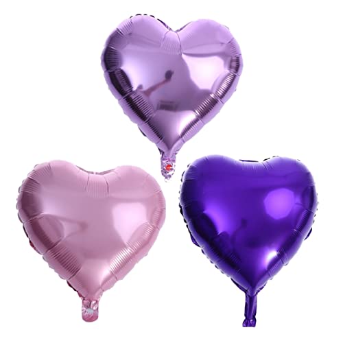 Mobestech 12Stücke Herz Folienballons Große Romantische Herzballons für Hochzeitsfeier Geburtstagsfeiern und Besondere Anlässe Helllila für Dekorationen von Mobestech