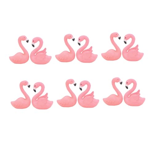 Mobestech 12Stücke Teiliges Flamingo Kuchendekorationsset Bezaubernde Flamingo Figuren für Desserts für Partys Hochzeiten und Gartenfeiern Langlebig und Vielseitig Einsetzbar von Mobestech