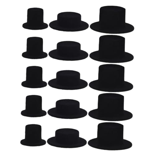 Mobestech 15 Stück Teiliges Schwarze Clownshüte aus Weichem Flauschigem für Schneemann dekoration Puppenzubehör und Partydeko in Drei für Festliche Bastelprojekte Mobestech 15 Stück Teiliges Schwarze Clownshüte aus Weichem Flauschigem für Schneemann dekoration Puppenzubehör und Partydeko in Drei für Festliche Bastelprojekte von Mobestech