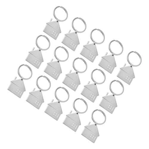 Mobestech 15Stücke Schlüsselanhänger aus Dekorative Hausform für Einweihungsgeschenke Hochzeiten Geburtstage und Langlebig für Taschen und Schlüssel von Mobestech