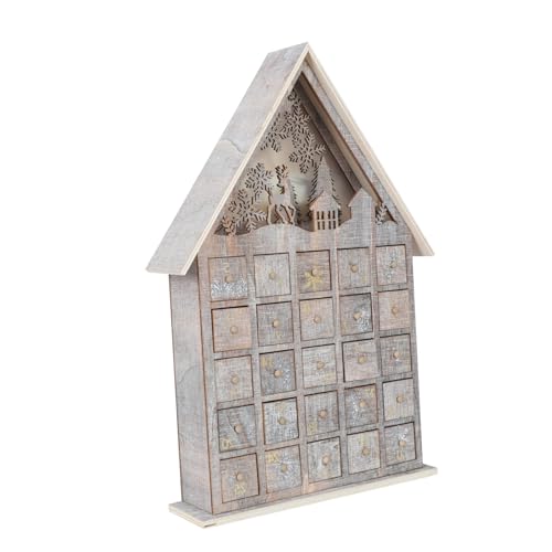 Mobestech 1Stück Weihnachtstischverzierung aus Holz mit Leuchtendem Adventskalender Dekorative Schublade für Weihnachtsdekoration für Wohnzimmer und Schlafzimmer Mobestech 1Stück Weihnachtstischverzierung aus Holz mit Leuchtendem Adventskalender Dekorative Schublade für Weihnachtsdekoration für Wohnzimmer und Schlafzimmer von Mobestech