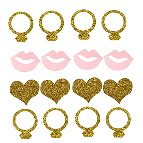 Mobestech 2 Packungen Hochzeitsparty Konfetti Herzform Ring Lippen Papierstreu Deko für Festliche Tischdekorationen Glitzernde Streudeko für Romantische Hochzeitsfeier Mobestech 2 Packungen Hochzeitsparty Konfetti Herzform Ring Lippen Papierstreu Deko für Festliche Tischdekorationen Glitzernde Streudeko für Romantische Hochzeitsfeier von Mobestech
