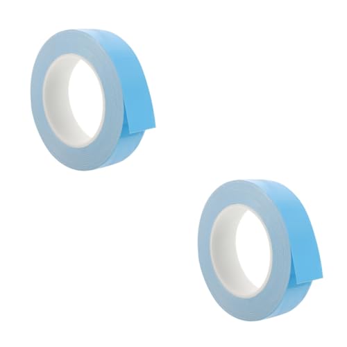 Mobestech 2 Rollen Wärmeleitendes klebeband doppelseitig double sided tape Isolierband Wärmeübertragungsband Kühlband LED doppelseitiges Klebeband blaue Folie Glasfasergewebe von Mobestech
