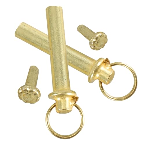 Mobestech 2 Sätze Faltfächer Ersatzteile Handventilator Schrauben Nieten mit Ringen für Faltfächer Langlebig und Praktisch für Diy Reparaturen Goldfarben von Mobestech