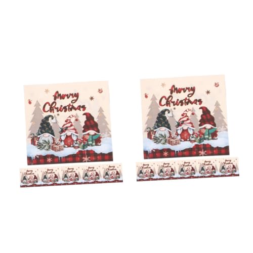 Mobestech 2 Sätze Weihnachtliche Einwegservietten Gnome Karomuster Papiernaps Für Festliche Anlässe Für Weihnachtsfeiern Und Tischdekorationen 20 Stück * 2 von Mobestech