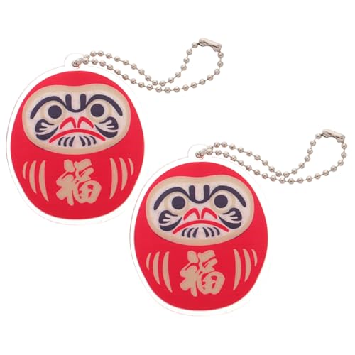 Mobestech 2 Stück Daruma Schlüsselanhänger Acryl Anhänger Glücksbringer Taschenanhänger Roter Daruma Glücks Schlüsselring Zubehör Mobestech 2 Stück Daruma Schlüsselanhänger Acryl Anhänger Glücksbringer Taschenanhänger Roter Daruma Glücks Schlüsselring Zubehör von Mobestech