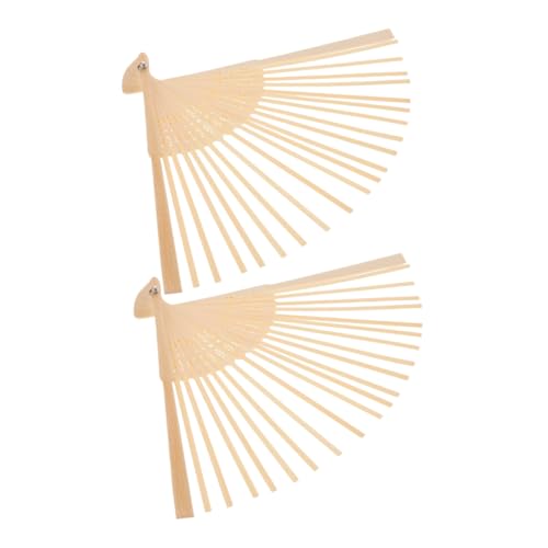 Mobestech 2 Stück Faltbare Fächerrahmen DIY Unvollendete Handfächer Material für Hochzeiten Feste und DIY Projekte Japanischer Robuste Konstruktion von Mobestech