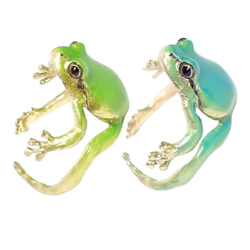 Mobestech 2 Stück Froschring Damenring verstellbarer ring Einstellbarer Ring Baum lustiger Tierring Party offen Ornament Paare passende Ringe süße Ringe Vintage-Frosch-Ring Legierung Mobestech 2 Stück Froschring Damenring verstellbarer ring Einstellbarer Ring Baum lustiger Tierring Party offen Ornament Paare passende Ringe süße Ringe Vintage-Frosch-Ring Legierung von Mobestech