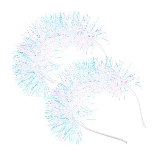 Mobestech 2 Stück Glitzerndes Tinsel Stirnband für Mädchen Leichtes Haarreif mit Festlichem Design für Party Karneval Kostümfest und Bühnenauftritte Komfortabel und Dekorativ von Mobestech