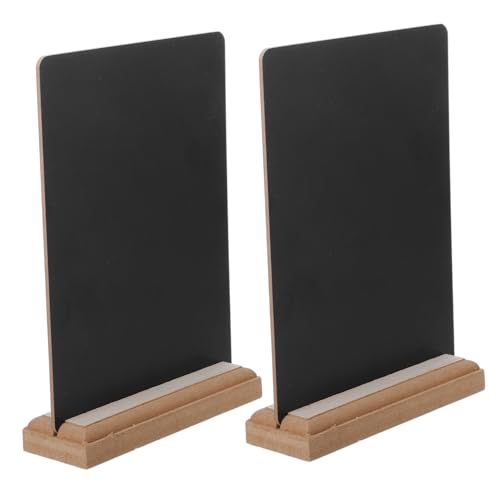 Mobestech 2 Stück Mini-tafel Kleine Tafelschilder Mit Ständer Stehendes Tafelschild Kreidetafel Staffelei Zeichen Tafelmenü Kleine Kreidetafel Mit Ständer Holz Black von Mobestech