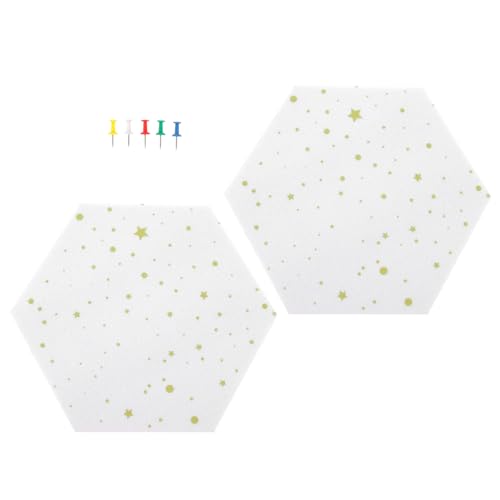 Mobestech 2 Stück Teiliges Hexagon Pinnwand aus Hochwertigem Filz Selbstklebend und Vielseitig für Notizen Fotos und Dekoration für Wohnzimmer Büro und Schlafzimmer von Mobestech