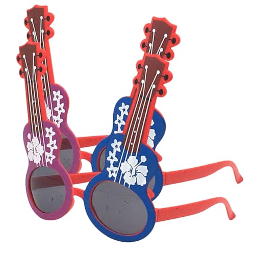 Mobestech 2 Stück Teiliges Partybrillen in Gitarrenform Leichte Stabile Kunststoffbrillen Lustige Kostüm und Partybrillen für Festivals und Tanzveranstaltungen Einzigartiges Design für von Mobestech