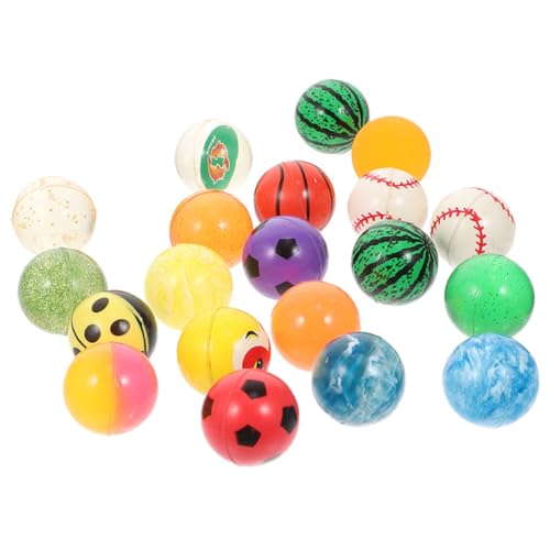 Mobestech 20 Stück Bunte Elastische Hüpfbälle aus Sicherem Gummi Stressabbauende Springbälle für Strapazierfähig und Vielseitig für Partyspiele Outdoor spaß und Kindergeburtstag von Mobestech