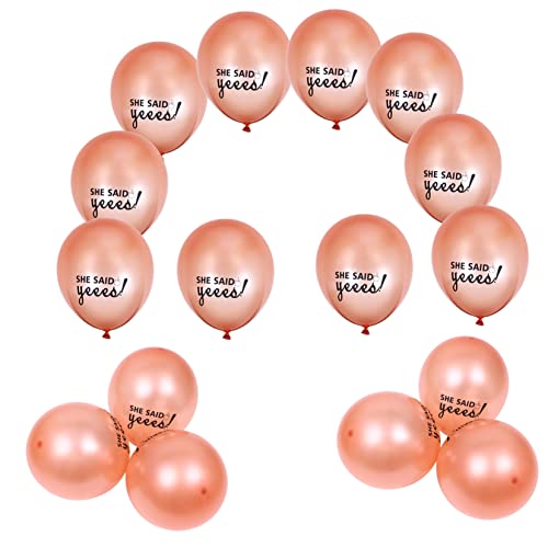Mobestech 20 Stück Goldballon Roségold Ballon Dekoration Ballongirlande Hochzeitshintergrund Ballons Hochzeitsballons Hochzeitsdeko Antrag Party Druck Ballons Emulsion von Mobestech