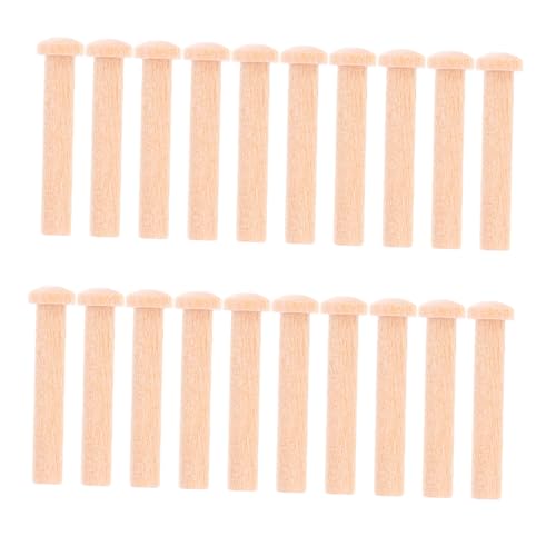 Mobestech 20 Stück Teiliges Miniatur holznägel mit T förmigem Rundkopf für Holzarbeiten und Modellbau Rutschfeste Handhabung für Zugräder und Bastelprojekte von Mobestech