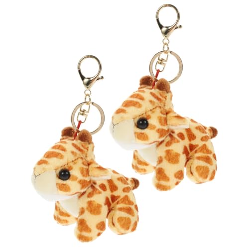 Mobestech 2Stücke Giraffe Schlüsselanhänger Hängedekoration für Taschen Niedliche Auto Schlüsselanhänger aus Cartoon Giraffe Anhänger für Rucksäcke und Mobestech 2Stücke Giraffe Schlüsselanhänger Hängedekoration für Taschen Niedliche Auto Schlüsselanhänger aus Cartoon Giraffe Anhänger für Rucksäcke und von Mobestech