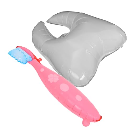 Mobestech 2stücke Shower Zahnballon Lustige Luftballons Für Zahngesundheitsfeier Dekoration Für Erste Zahnfeier Weiß Mit Pinkem Zahnbürsten-design von Mobestech