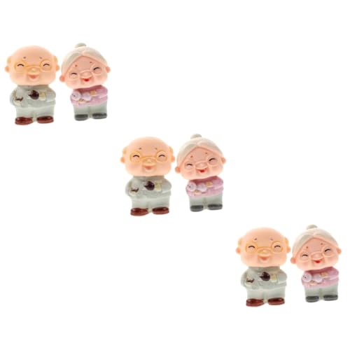 Mobestech 3 Sätze Liebendes Älteres Ehepaar Figurinen Teiliges Cake Topper Für Hochzeiten Jubiläen Und Besondere Anlässe Großeltern Dekoration Für Romantisches 2 Stücke * 3 von Mobestech
