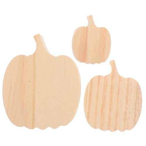 Mobestech 3 Stück Teiliges Set Holz Kürbis Deko Unvollendete Holzschilder für Erntedankfest und Herbstdeko Vielseitige Tischdeko für Zuhause Büro und Restaurants von Mobestech