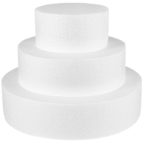 Mobestech 3-Teiliges Weißes Rundes Kuchenattrappen-Set Aus Schaumstoff Künstlicher Kuchen 3 Größen Kuchenattrappe Zum Dekorieren Und Basteln Backdisplays Hochzeitstorten Geburtstagstorten Mobestech 3-Teiliges Weißes Rundes Kuchenattrappen-Set Aus Schaumstoff Künstlicher Kuchen 3 Größen Kuchenattrappe Zum Dekorieren Und Basteln Backdisplays Hochzeitstorten Geburtstagstorten von Mobestech
