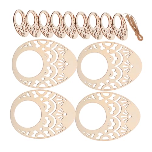 Mobestech 30 Stück DIY Serviettenring Halter Eierform Holz Serviettenringe für Osterfeiern Tischdekoration für Festlichkeiten und Fröhliche Anlässe von Mobestech