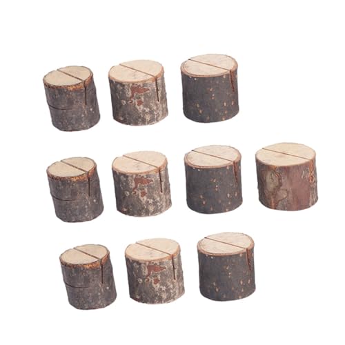 Mobestech 30 Stück Visitenkartenhalter aus Holz Halter Clips Bild Memo Cliphalter für Bildnotizen Inhaber Memohalter hochzeitsdeko bürodeko Namensklammern aus Holz Party-Desktop-Clip-Dekore von Mobestech