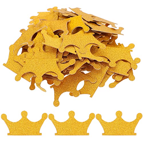 Mobestech 300 Stück Doppelseitiges Konfetti DIY Papier Konfetti für Geburtstagsfeiern Goldene Krone Partyzubehör zur Dekoration von Tisch und Fotoalbum von Mobestech