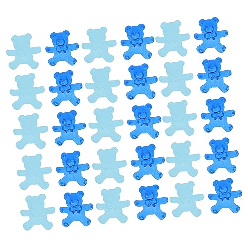Mobestech 3Er-Packungen Konfetti Karikatur Dusche tragen bärenförmig Bärenthema Babyparty Plastik Blau von Mobestech