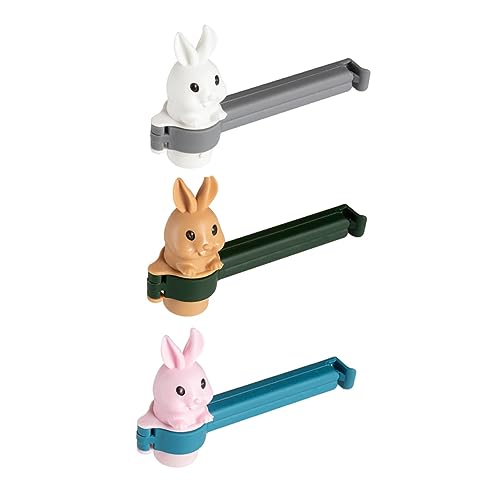 Mobestech 3Stücke Lebensmittel Dichtungsclips Cartoon Snackbeutel Verschlussklammern Feuchtigkeitssicherer Dichtungsclip für Papiertüten und Plastiktüten Tragbar Mobestech 3Stücke Lebensmittel Dichtungsclips Cartoon Snackbeutel Verschlussklammern Feuchtigkeitssicherer Dichtungsclip für Papiertüten und Plastiktüten Tragbar von Mobestech