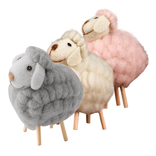 Mobestech 3Stücke Wollfilz Schaf Dekorationen Niedliche Cartoon Tierfiguren Kleine für Schreibtisch und Garten Langlebige Tischdeko Zufällige Farben Mobestech 3Stücke Wollfilz Schaf Dekorationen Niedliche Cartoon Tierfiguren Kleine für Schreibtisch und Garten Langlebige Tischdeko Zufällige Farben von Mobestech
