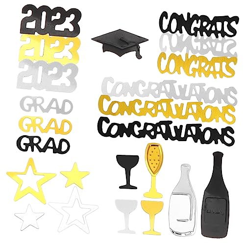 Mobestech 4 Abschluss Konfetti Partyversorgung Tischstreuungen Angebot Der Abschlussfeier Materialien Für Die Abschlusssaison Tischkonfetti Graduierungstabellenstreuung Pvc von Mobestech