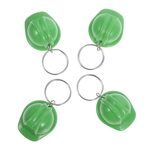 Mobestech 4 Stück Bau Hut lustige schlüsselanhänger Bau-Schlüsselanhänger Bau-Partyhüte Ingenieur-Schlüsselanhänger Helm Schlüsselanhänger Miniatur-Bau-Hüte- Zinklegierung Green von Mobestech